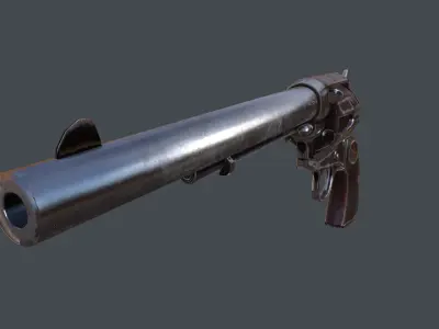 Colt Revolver outdated Low-poly 3D model
