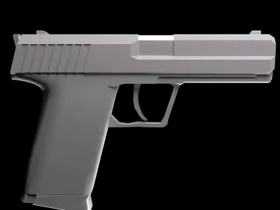 HK USP Free low-poly 3D model