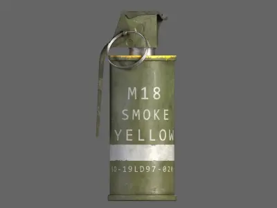 M18 Smoke Grenade Low-poly 3D model
