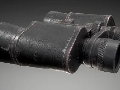 Binoculars Low-poly 3D model 3
