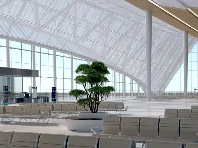 Airport building 3D model