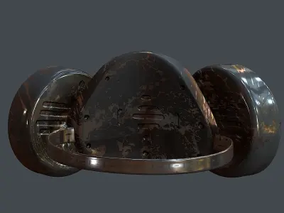 Gas mask helmet 3d model scifi Low-poly 3D model Low-poly  Low-poly 3D model 2