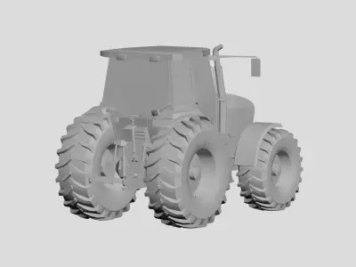 Tractor concept Low-poly 3D model