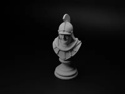 Teutonic Knight Bust Chess 3D print model purchase