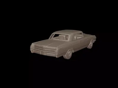 buick wildcat 1963 3d print model 3D print model