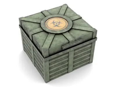 Case for Transportation of Radiation Substances Low-poly 3D model