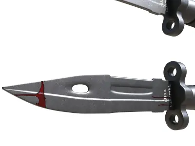 knife 1 four military knives 3D model