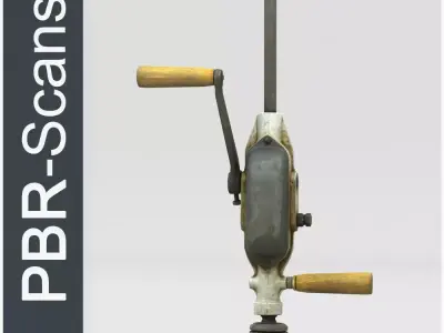 Hand Drill Low Poly Low-poly 3D model