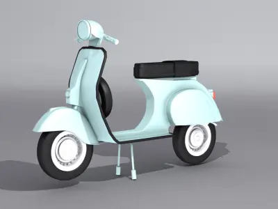 piaggio Vespa 125  Low-poly 3D model