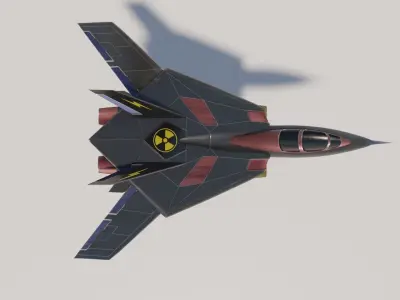 Jet Turbokat Low-poly 3D model