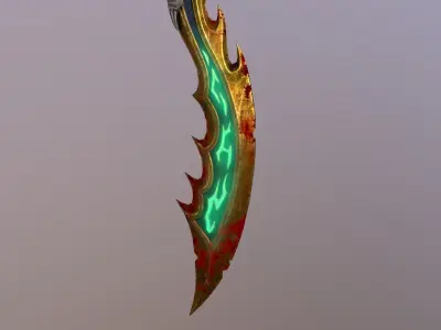 Stylized axe Low-poly 3D model