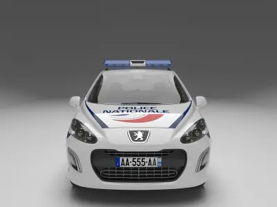 Police car 3D model from CGTrader