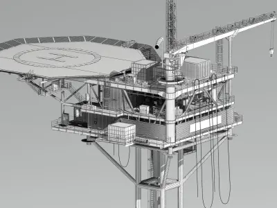 minimum facility platform 3D model
