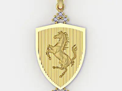 Horse pendant 3D model purchase