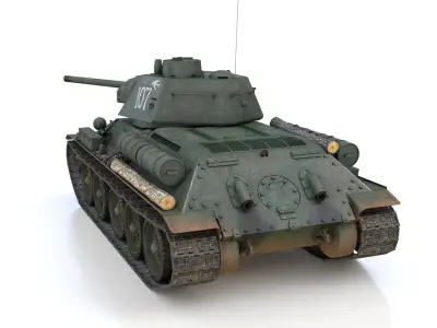 OT-34-76 - Soviet Flamethrower Tank - 107 3D model