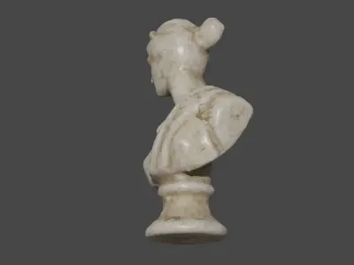 Bust Statuette 3D model Low-poly 3D model