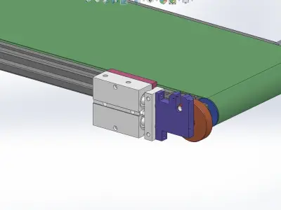 No motor drives the assembly line 3D model
