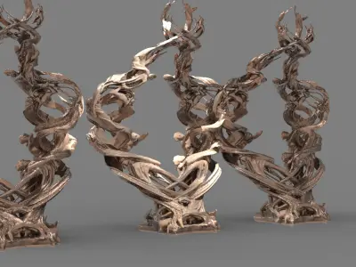 Siren Dance sculpture collection  3D model
