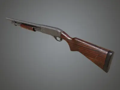 Remington 870 - PBR GameReady Low-poly 3D model
