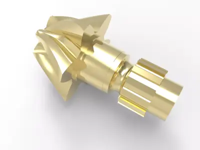 Helical Bevel Gear Free 3D print model