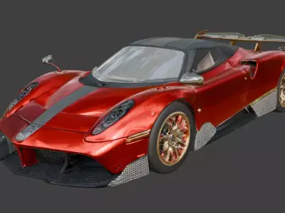 Luxury Jeweled Pagani Huayra Low-poly 3D model