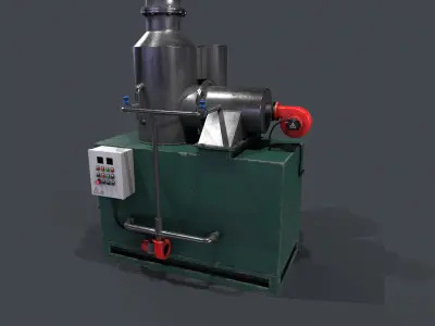Medical Incinerator Low-poly 3D model