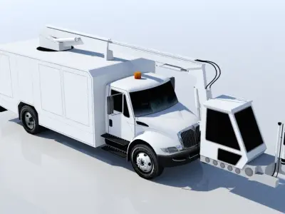 DAYSTAR DEICE TRUCK LOW POLY STATIC Low-poly 3D model