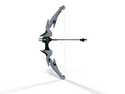 Sci-Fi Yumi Bow and Arrow - Yumi Style Low-poly 3D model