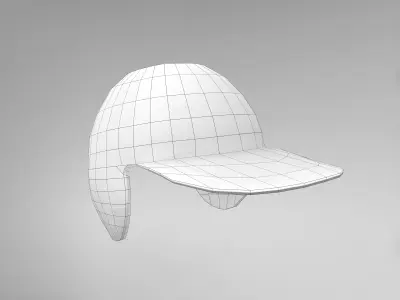 Army Cap with Ear Flaps Low-poly 3D model