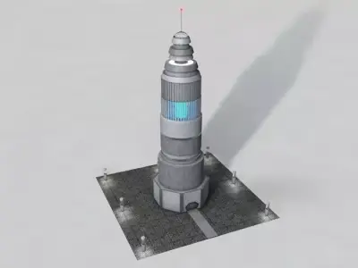 Sci Fi Tower 002 Free 3D model