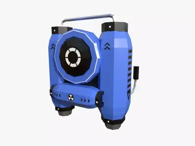 Jetpack Low Poly B03 - SciFi Character Design Low-poly 3D model