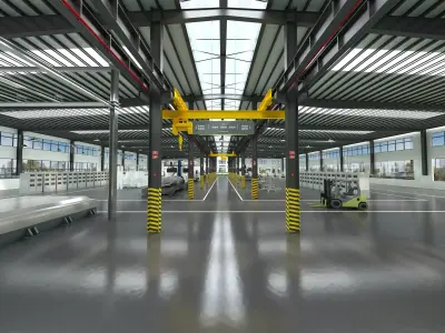 factory interior 3D model