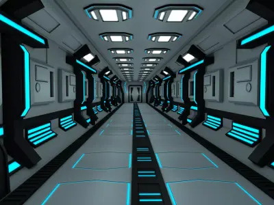 Sci Fi Corridor Free 3D model order