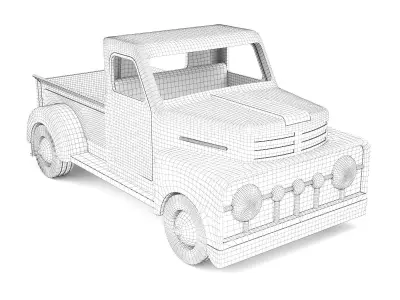 Wooden toy car 31 3D model