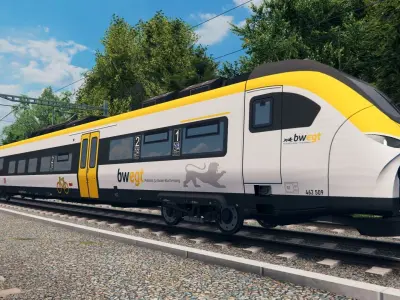 Modern German Train - Siemens Mireo Bwegt Low-poly 3D model