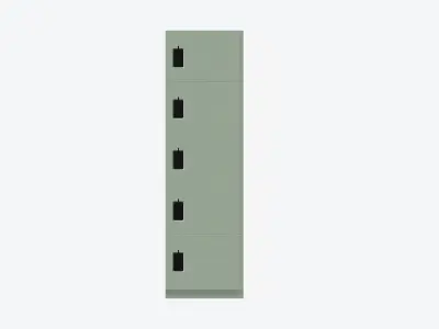 Locker - Plastic - Locka - Classic - Five Tier Low-poly 3D model