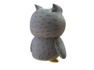 Owl 3D Model Cartoon Low-poly 3D model