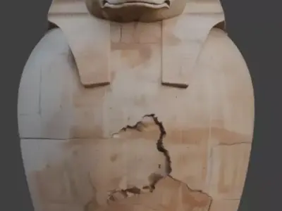 Ancient Egyptian Canopic Jar 3D Prop Analysis 3D model purchase