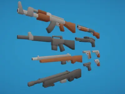 Poxel - Guns 3D model