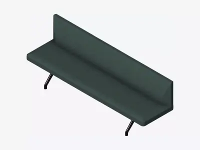Seat - Bench - Worksmart - Backrest Low Low-poly 3D model