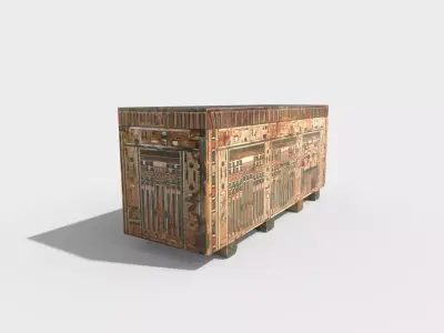 Egyptian Wood Coffin 3D model