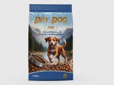 Dry Dog Food Low-poly 3D model buy