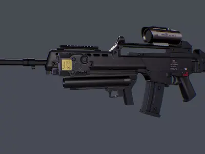 G36A3 Modification Pack  Low-poly 3D model