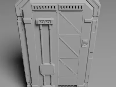 Sci-Fi Door v1 Free 3D model