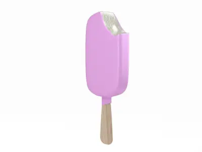 Ice Cream on a Stick Bitten  3D model