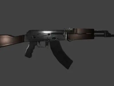 Low-Poly Amazing Colorized AK-47 Model Free low-poly 3D model