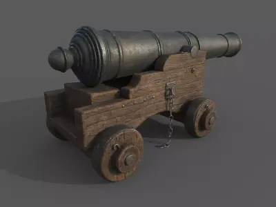 Cannon old 3D model get