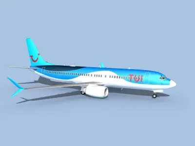 Boeing 737-800 Max TUI fly Deutschland 3D model