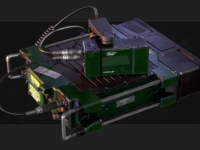 Military Radio Low-poly 3D model get