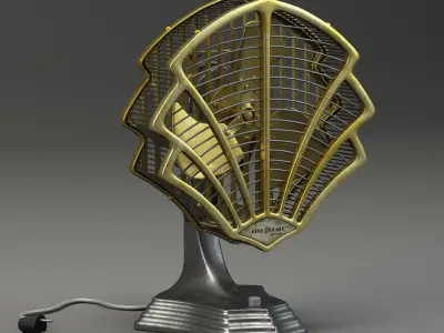 Art Deco Desk 1920s 3D model